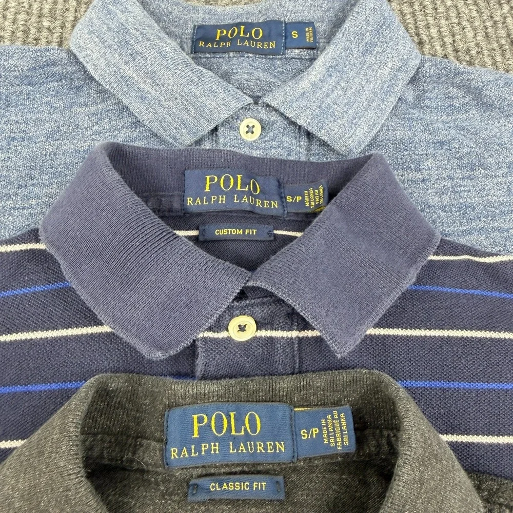 Polo Ralph Lauren Men's Polo Shirt Bundle Size Small Lot of 3 Custom/Classic Fit